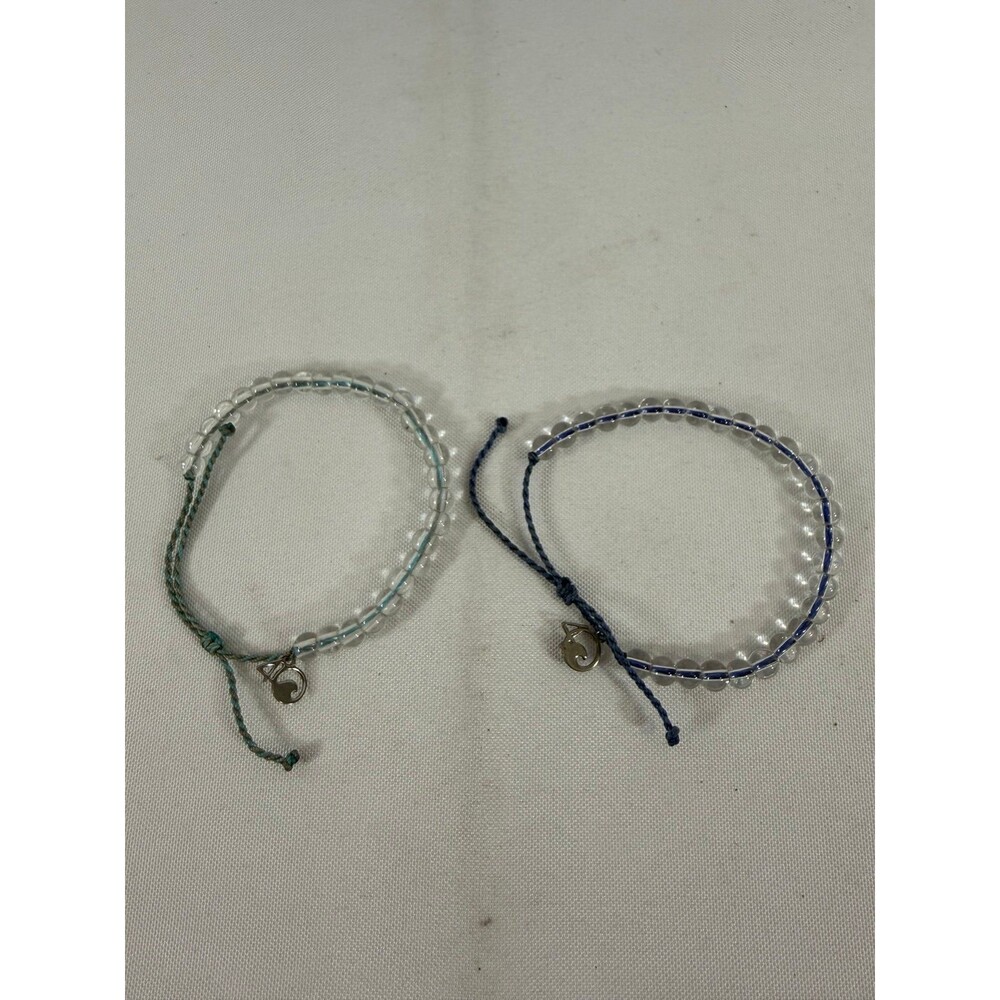 (2) 4Ocean beaded bracelets, handcrafted in Bali using post-consumer recycled